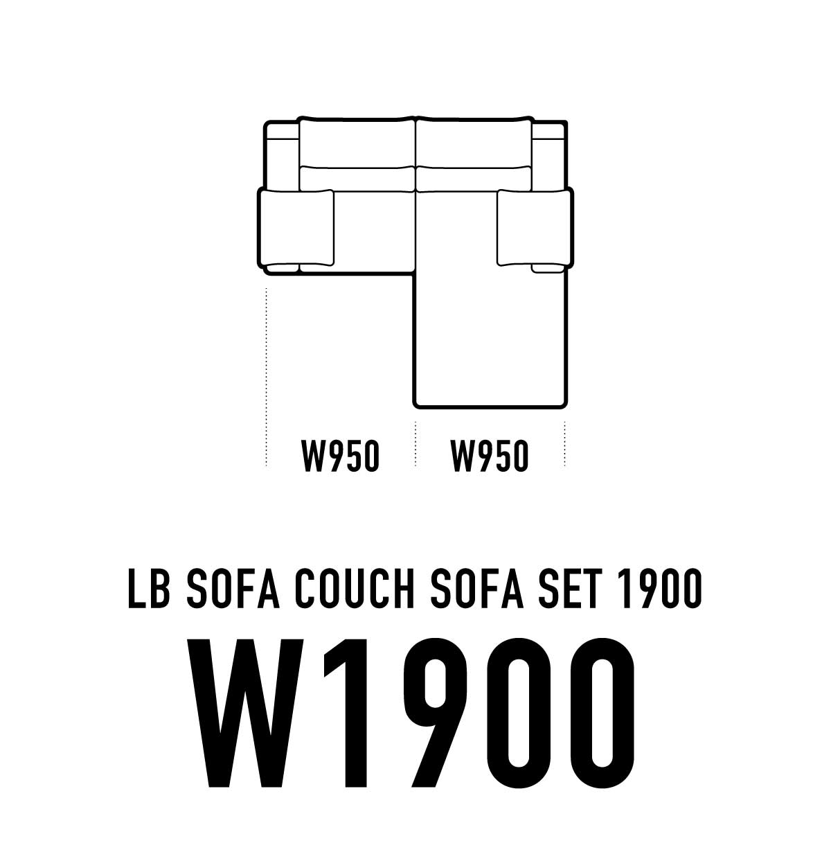 LBカウチ W1900