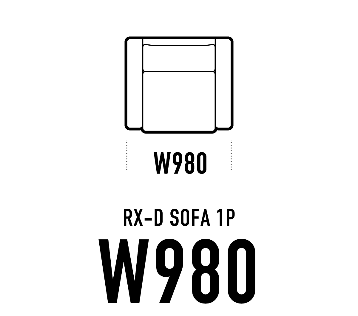 RX-Dソファ 1P W980