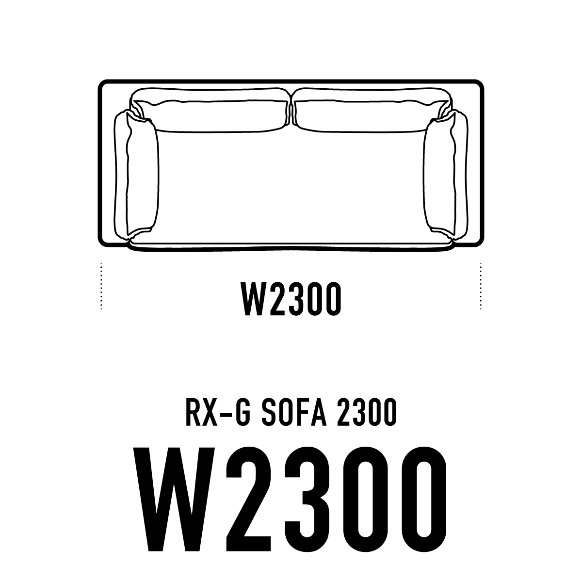 RX-Gソファ W2300