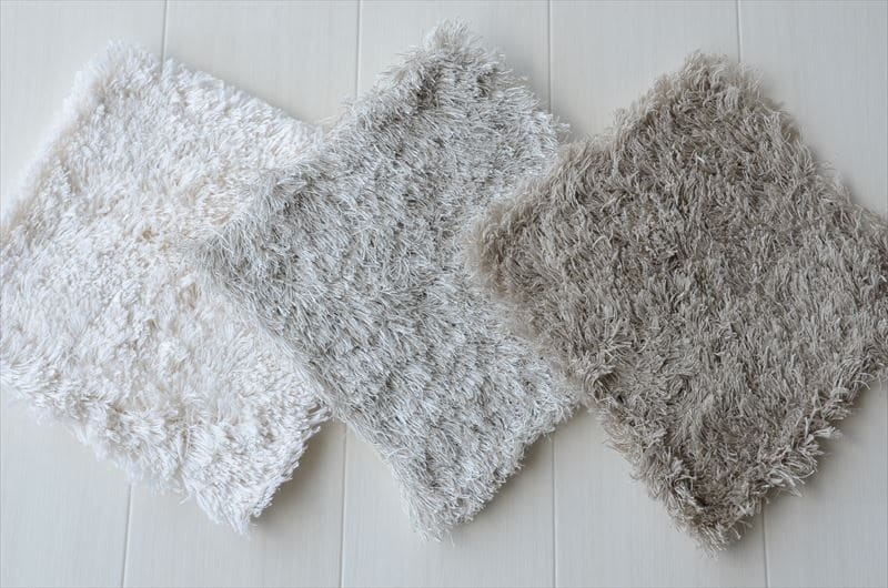 LI リネン ラグ／リネン100%・30mmシャギー