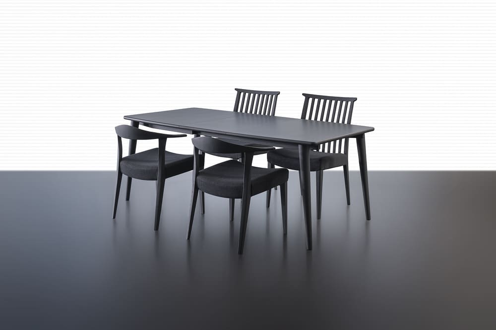 天然木無垢材伸長式ダイニングテーブル「EXダイニングテーブル」